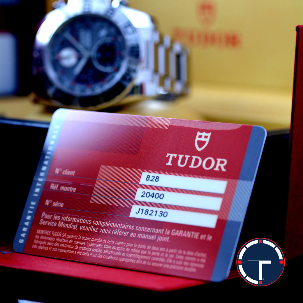 นาฬิกา Tudor Iconaut Ref.20400 Chronograph หน้าปัดสีเทา กระจกSapphire สายเหล็กแท้ มีกล่อง+ใบ นาฬิกาปี2010 Automatic ขนาด 43 mm